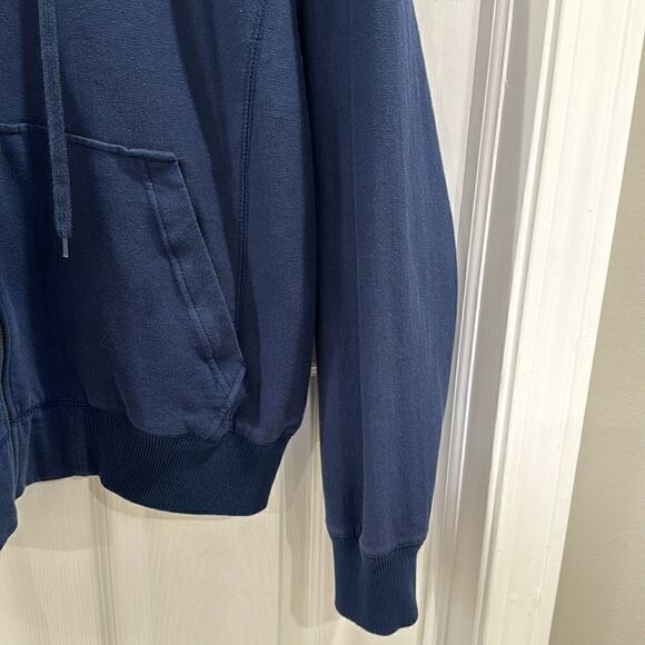 LE TIGRE ZIPPED DOWN HOODIE. NAVY BLUE - Picture 5 of 6